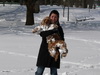 Westmount Park Simon dog in the snow