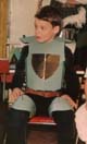 Gergely Vass knight costume in the kindergarten