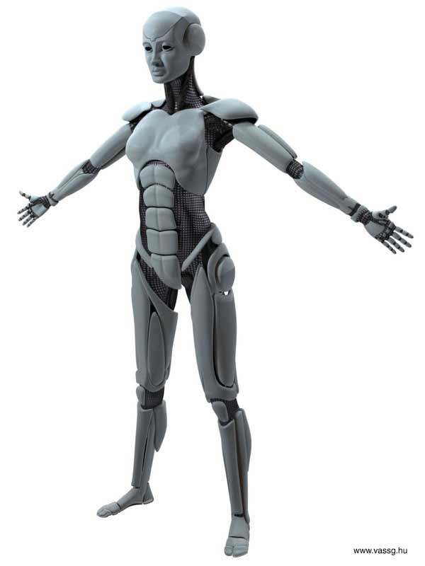 cyborn robot modell render